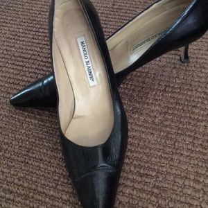 Manolo Blahnik leather pumps!